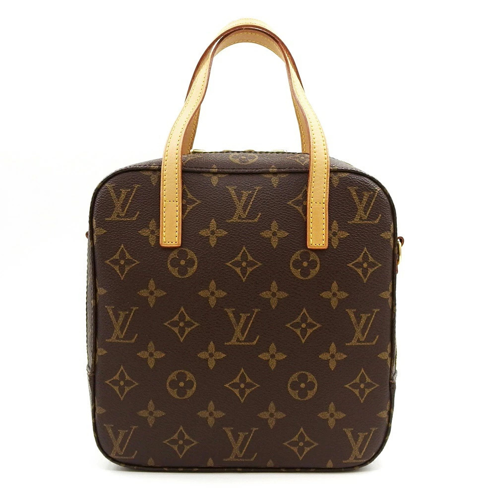 Louis Vuitton Spontini 2way Shoulder Bag Brown x Leather Square